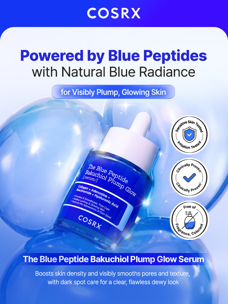 COSRX The Blue Peptide Bakuchiol Plump Glow Serum